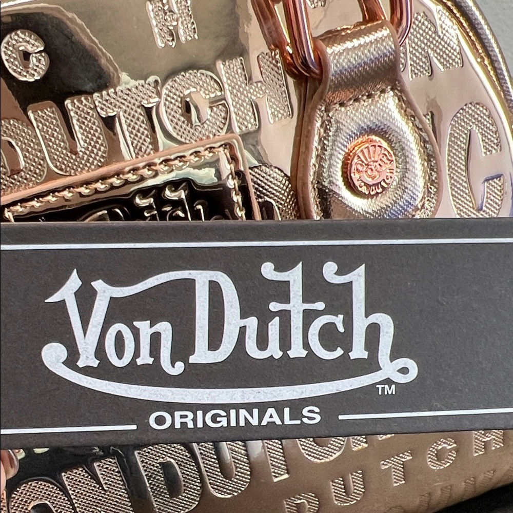 Von Dutch | Rose Metallic Gold Mini Bowling Bag - Picture 3 of 13